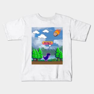 Pixel Prehistoric Game Kids T-Shirt